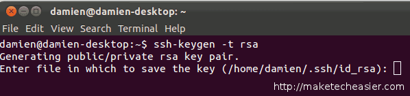 Linux mint generate ssh key windows 10